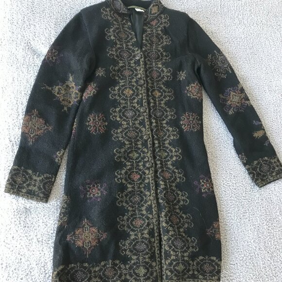 Peruvian Connection Knitted Alpaca Coat, Acetate Lining, Sz. S - Picture 1 of 6
